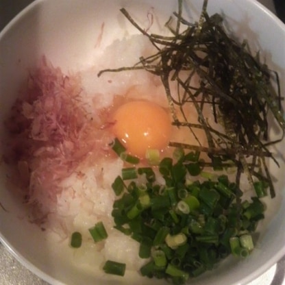 主人用に☆卵かけなのにトッピングが豪華だと喜んでました(^-^)簡単なので朝食やランチにも良さそう！